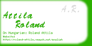 attila roland business card